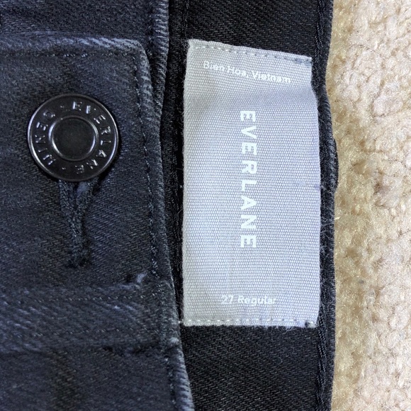 Everlane Cut Off Raw Hem Black Crop Skinny Jeans - Picture 4 of 13